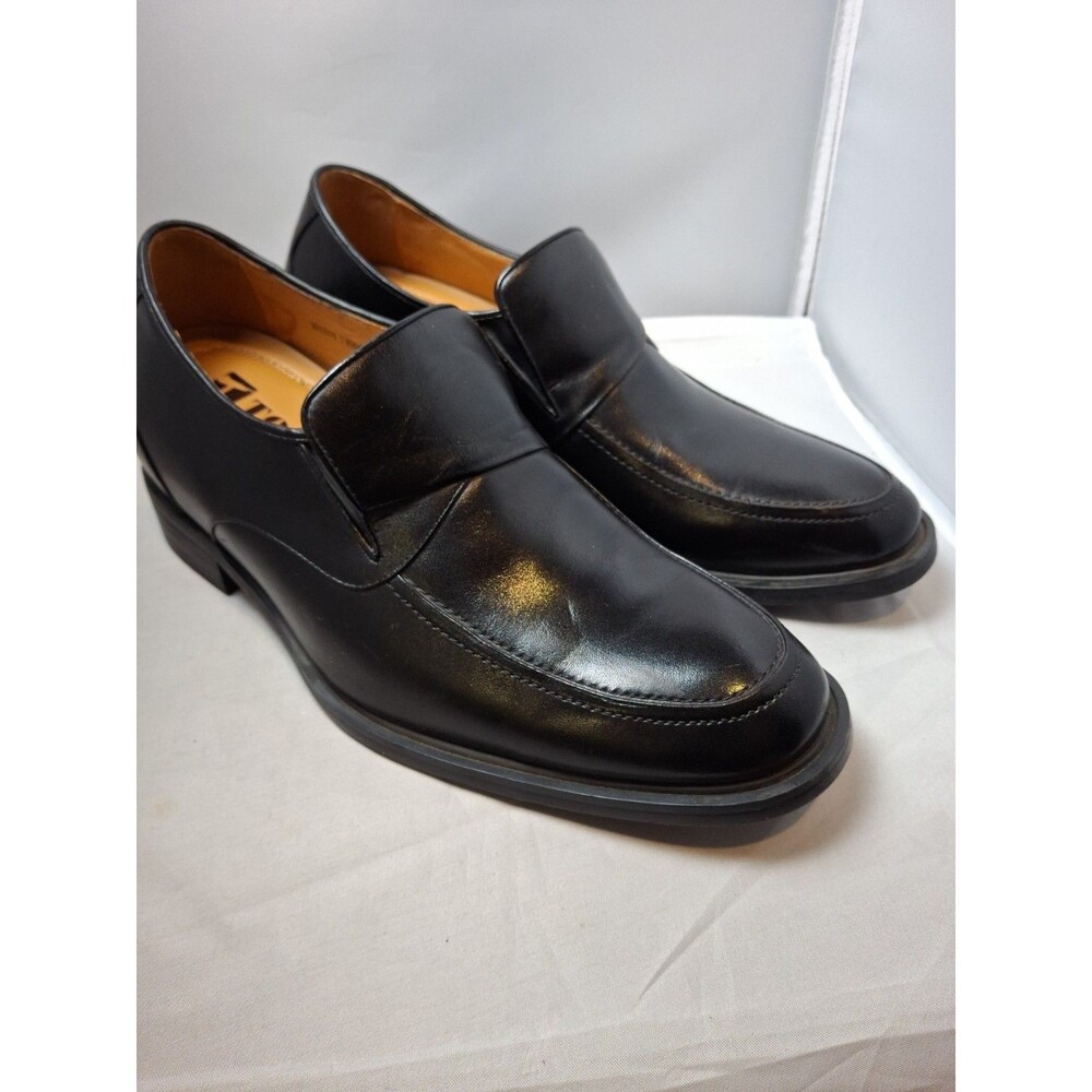 TOTO Men's Classic Black Leather Penny Loafers Dress Shoes Size 260 (8)